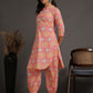 Antaran Peach Pure Cotton Printed Co Ord Set
