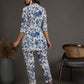 Antaran White Pure Cotton Printed Cord Set With Lace Detail - Swadesiicart