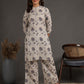 Antaran Beige Pure Cotton Printed Co Ord Set - Swadesiicart