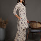 Antaran Beige Pure Cotton Printed Co Ord Set - Swadesiicart
