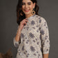 Antaran Beige Pure Cotton Printed Co Ord Set - Swadesiicart