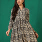 Antaran Black Pure Cotton Printed Tunic - Swadesiicart