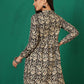 Antaran Black Pure Cotton Printed Tunic - Swadesiicart
