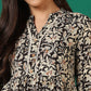 Antaran Black Pure Cotton Printed Tunic - Swadesiicart