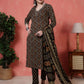 Antaran Black Pure Cotton Embroidered Kurta Pant Dupatta - Swadesiicart