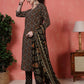 Antaran Black Pure Cotton Embroidered Kurta Pant Dupatta - Swadesiicart