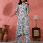 Antaran Off White Pure Cotton Printed Kurta Pant Set - Swadesiicart
