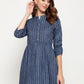 Antaran Blue Pure Cotton Printed Tunic - Swadesiicart