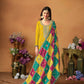 Anaita Mustard Embroidered Soft Organza Salwar Suit