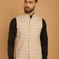 Even Apparels Nehru Jacket With Welt Pockets - Beige | Swadesiicart