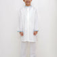 Lil Drama Shor-Gul White Kurta Pyjama Set For Boys | Swadesiicart