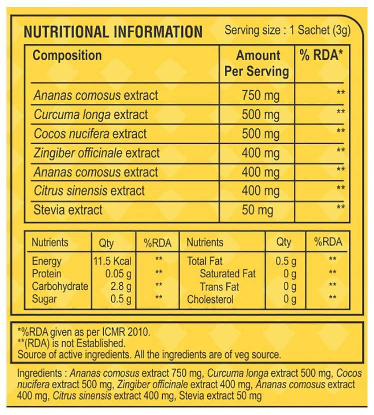 Pure Nutrition Bromelain Plus Sachets | Swadesiicart
