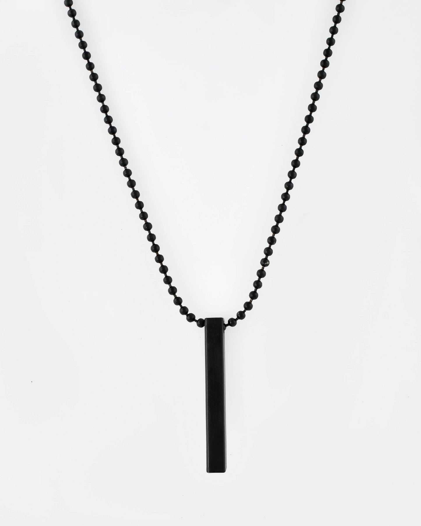 VOJ Women Black -Toned Stainless Steel Rhodium Plated Chain With Pendant Beads Chain | Swadesiicart