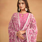 Anaita Pink Embroidered Faux Georgette Salwar Suit