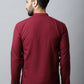 Even Apparels Maroon Color Pure Cotton Men's Kurta With Side Placket (SLD1182) | Swadesiicart