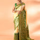 Joban Fashion Light Yellow & Parrot Green Plain With Weaving Border Banarasi Silk Sarees | Swadesiicart
