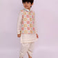 Lil Drama Mishti White Kurta Dhoti and Jacket For Boys | Swadesiicart
