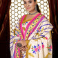 Aayaa Designer Winter Collection Printed Saree With Shawl - Multi Color