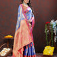 Lorenvalley Fashion Lavender Kanjivaram Silk Woven Design with Zari Weaving Saree - Swadesiicart