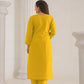 Ethnic Festive Wear Viscose Chanderi Yellow Stitched Suit With Dupatta - Tanisha | Swadesiicart