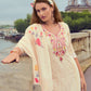 Prazu Fashion Off-White Chanderi Silk Chikankari Embroidered Kurta Set | Swadesiicart