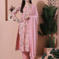 Jyoti Fashion Women's Pink Cotton Floral Digital Printed Kurta with Trouser & Dupatta | Swadesiicart