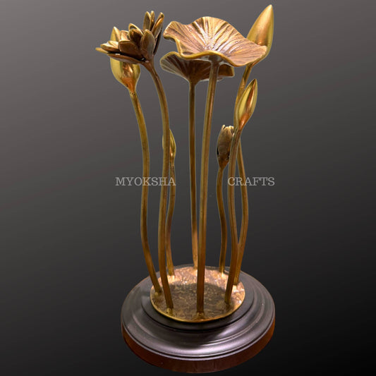 Brass Flower with Stand | Swadesiicart