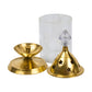 Spillbox Gold-Toned Brass Glass Udupi Diya Pooja Essential | Swadesiicart
