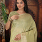 Shree Shyam Fashion Organza Mhendi Green Saree