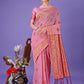 Shree Shyam Fashion Light Pink Woven Zari Traditional Linen Cotton Saree with Rich Pallu & Unstitched Blouse - Festive & Wedding Wear Saree