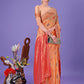 Shree Shyam Fashion Orange Woven Zari Traditional Linen Cotton Saree with Rich Pallu & Unstitched Blouse - Festive & Wedding Wear Saree