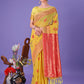 Shree Shyam Fashion Yellow Woven Zari Traditional Linen Cotton Saree with Rich Pallu & Unstitched Blouse - Festive & Wedding Wear Saree