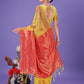 Shree Shyam Fashion Yellow Woven Zari Traditional Linen Cotton Saree with Rich Pallu & Unstitched Blouse - Festive & Wedding Wear Saree