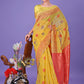 Shree Shyam Fashion Yellow Woven Zari Traditional Linen Cotton Saree with Rich Pallu & Unstitched Blouse - Festive & Wedding Wear Saree