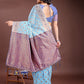 Shree Shyam Fashion Elegant Sky Blue Cotton Saree with Contrast Pallu - Perfect Blend of Tradition & Comfort