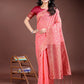 Shree Shyam Fashion Elegant Peach Cotton Saree with Contrast Pallu - Perfect Blend of Tradition & Comfort