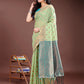 Shree Shyam Fashion Elegant Light Green Cotton Saree with Contrast Pallu - Perfect Blend of Tradition & Comfort