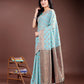 Shree Shyam Fashion Elegant Sea Green Cotton Saree with Contrast Pallu - Perfect Blend of Tradition & Comfort
