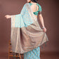 Shree Shyam Fashion Elegant Sea Green Cotton Saree with Contrast Pallu - Perfect Blend of Tradition & Comfort