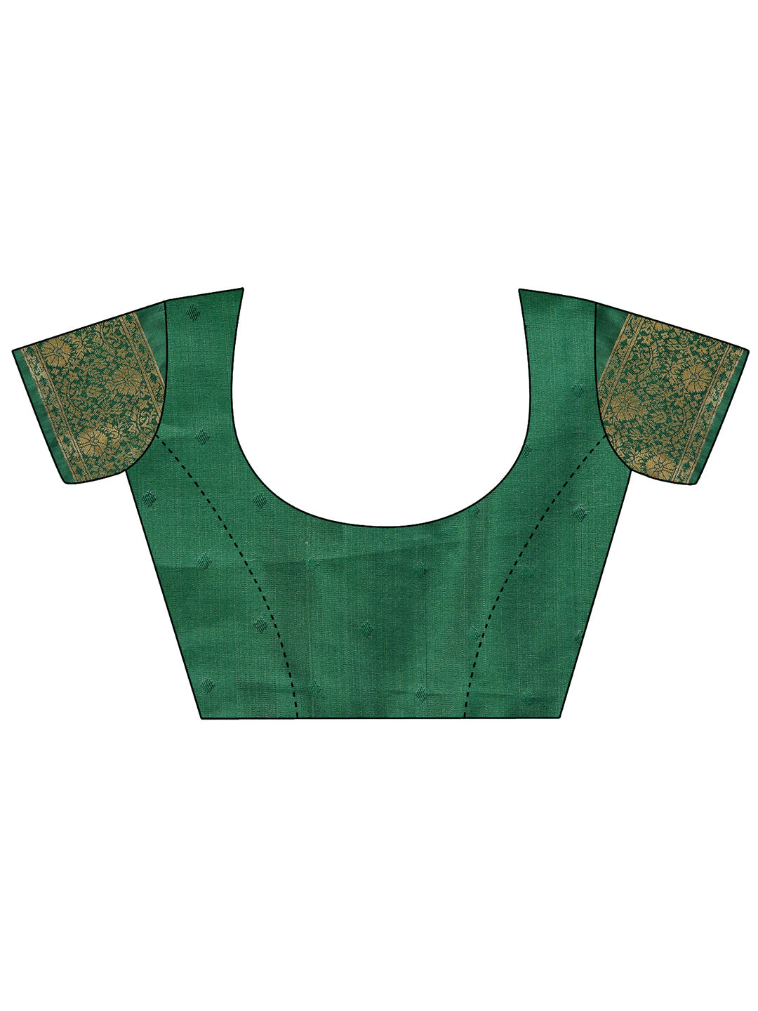 Astita Cream & Green Banarasi silk Woven Zari Work Traditional Tassel Saree | Swadesiicart