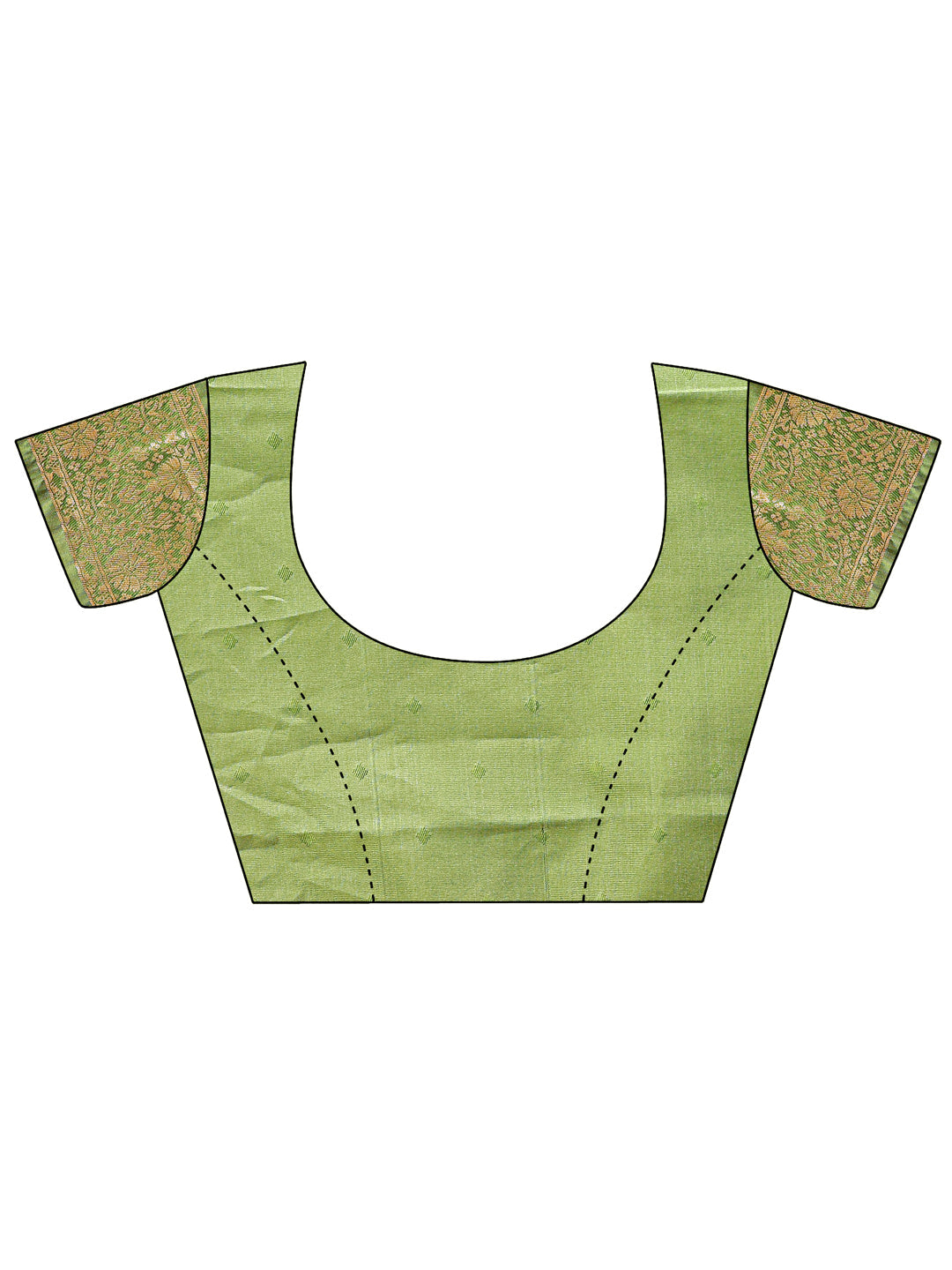 Astita Cream & Light Green Banarasi silk Woven Zari Work Traditional Tassel Saree | Swadesiicart