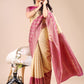 Astita Cream & Magenta Banarasi silk Woven Zari Work Traditional Tassel Saree | Swadesiicart