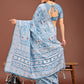 Shree Shyam Fashion Threads of Tradition: Sky Blue Linen Cotton Saree Woven with Stories of Grace & Heritage