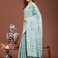 Shree Shyam Fashion Threads of Tradition: Sea Green Linen Cotton Saree Woven with Stories of Grace & Heritage