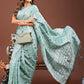 Shree Shyam Fashion Threads of Tradition: Sea Green Linen Cotton Saree Woven with Stories of Grace & Heritage