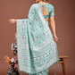 Shree Shyam Fashion Threads of Tradition: Sea Green Linen Cotton Saree Woven with Stories of Grace & Heritage
