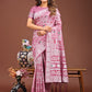 Shree Shyam Fashion Threads of Tradition: Pink Linen Cotton Saree Woven with Stories of Grace & Heritage