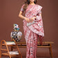 Shree Shyam Fashion Threads of Tradition: Peach Linen Cotton Saree Woven with Stories of Grace & Heritage