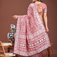 Shree Shyam Fashion Threads of Tradition: Peach Linen Cotton Saree Woven with Stories of Grace & Heritage