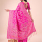 Astita Pink Banarasi Silk Saree with Floral Zari Weaving - Festive Traditional Elegance for Weddings & Celebrations | Swadesiicart